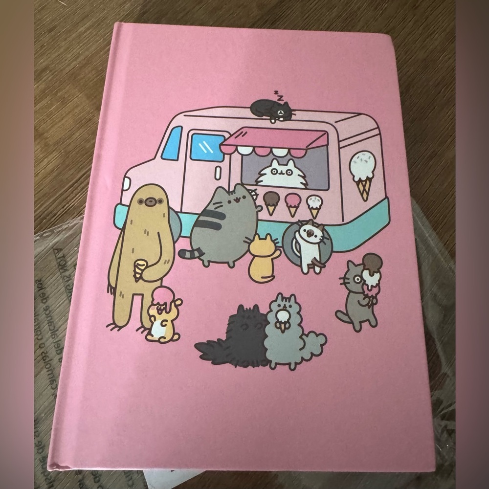 PUSHEEN-NWT Pink Hardcover Notebook